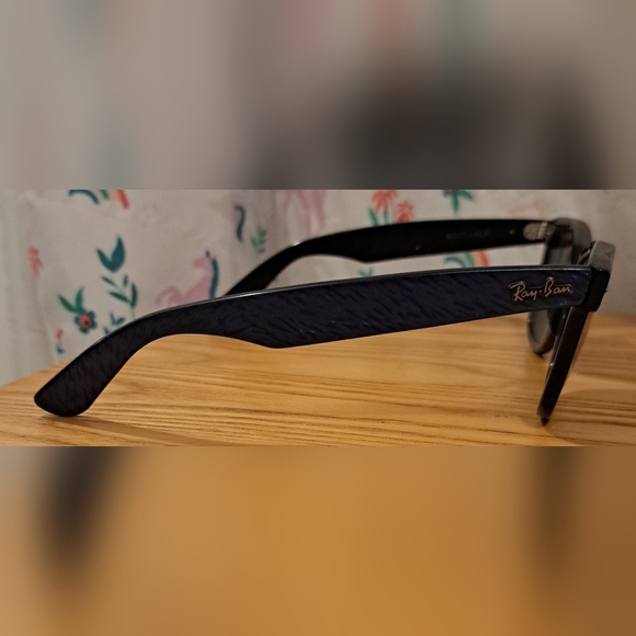 Vintage Rare Ray-Ban B&L Wayfarer L1723 Graphic Blue Unisex Sunglass Glasses - Picture 3 of 6